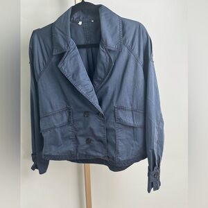 Caslon Prototype Women’s‎ Size Small Navy Blue Cropped Trench